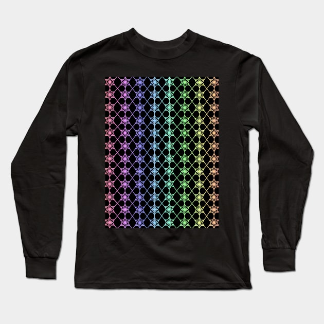 Rainbow Stars Geometric Long Sleeve T-Shirt by SartorisArt1